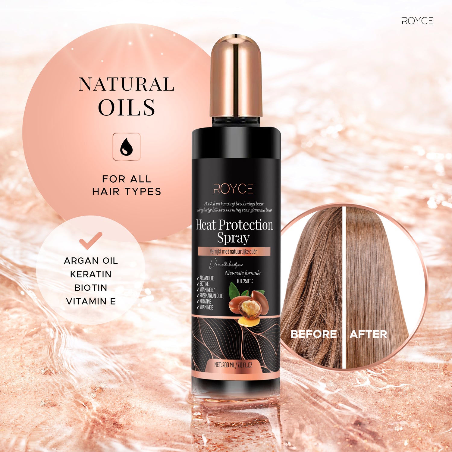 Royce Heat Protection Spray Full Vitamin & Arganoil