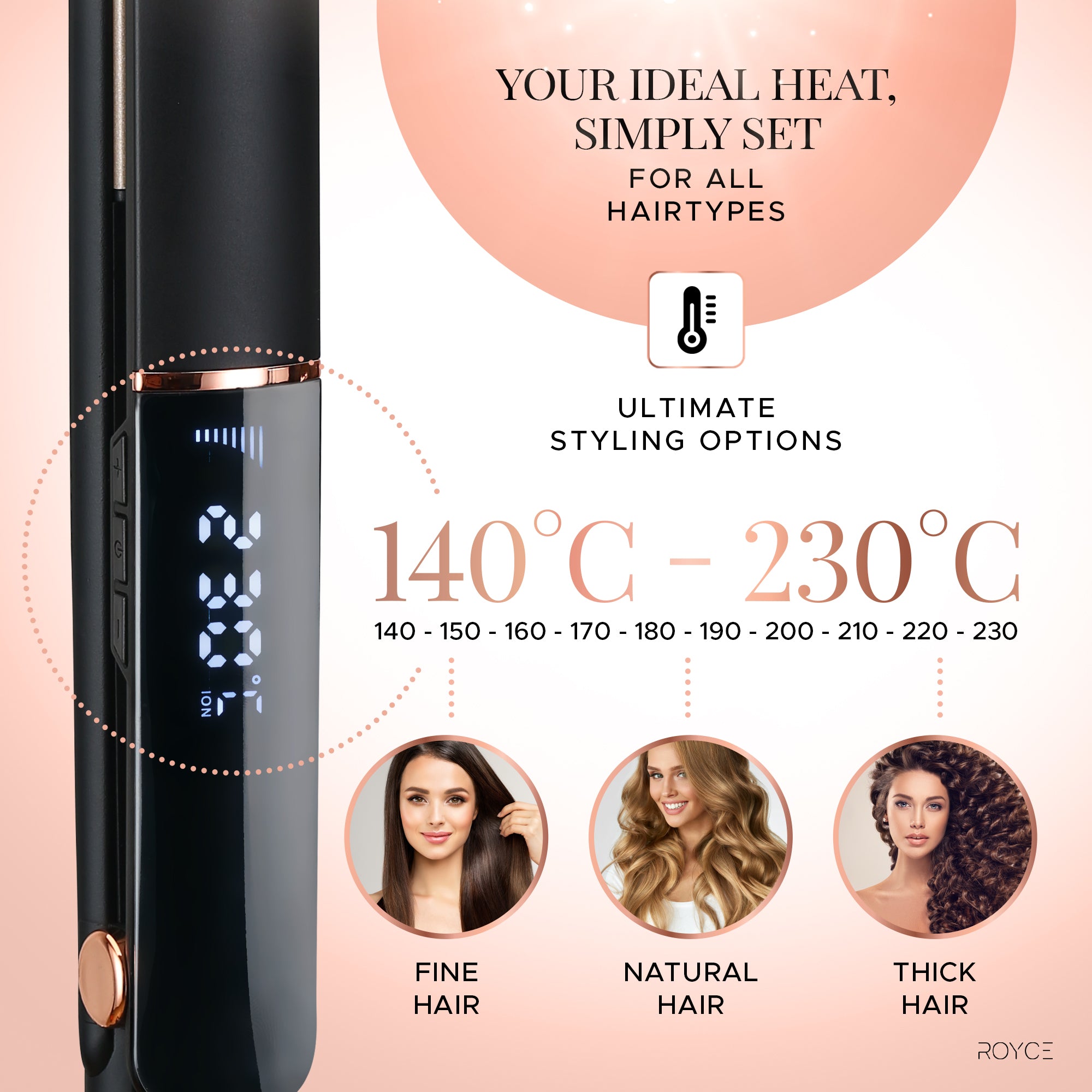 Royce 2 in 1 ProStyle Straightener