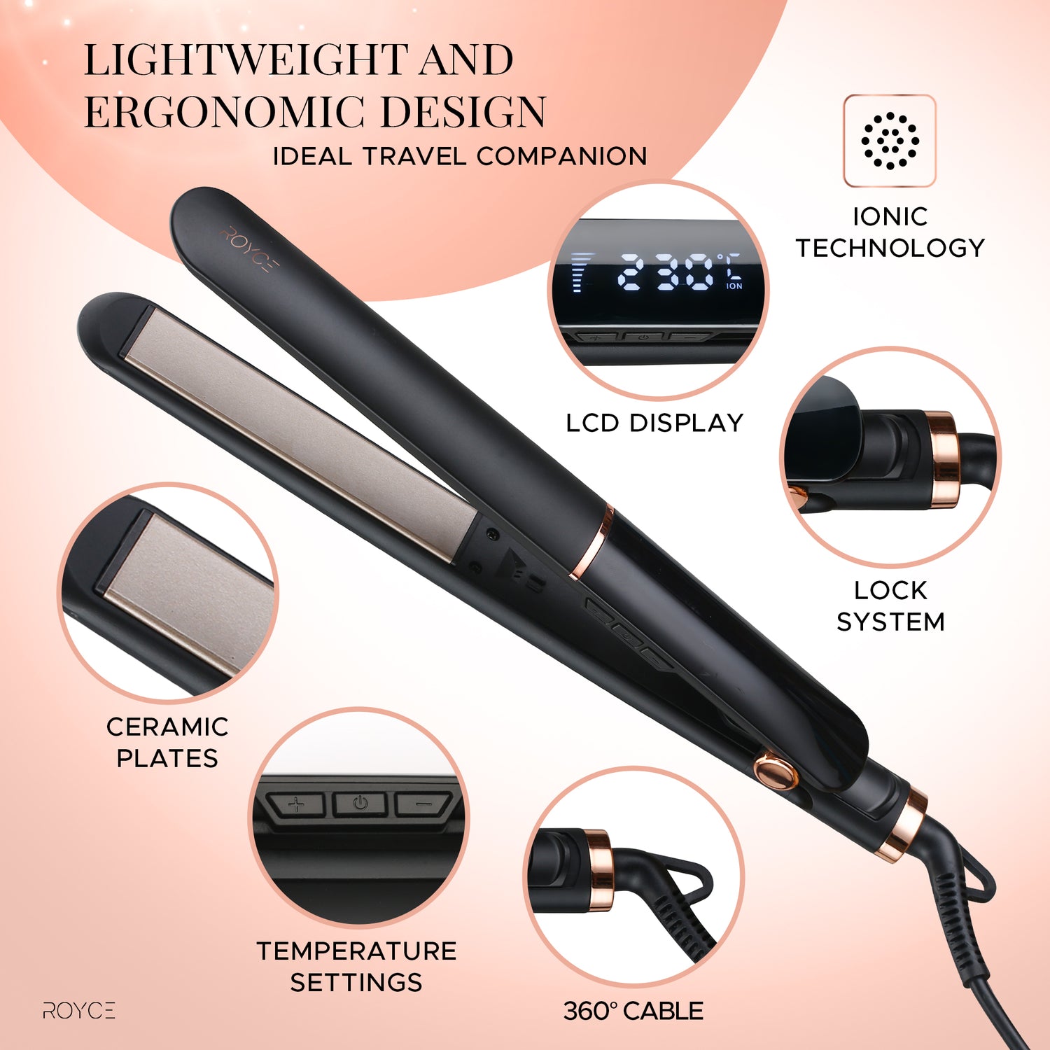Royce 2 in 1 ProStyle Straightener