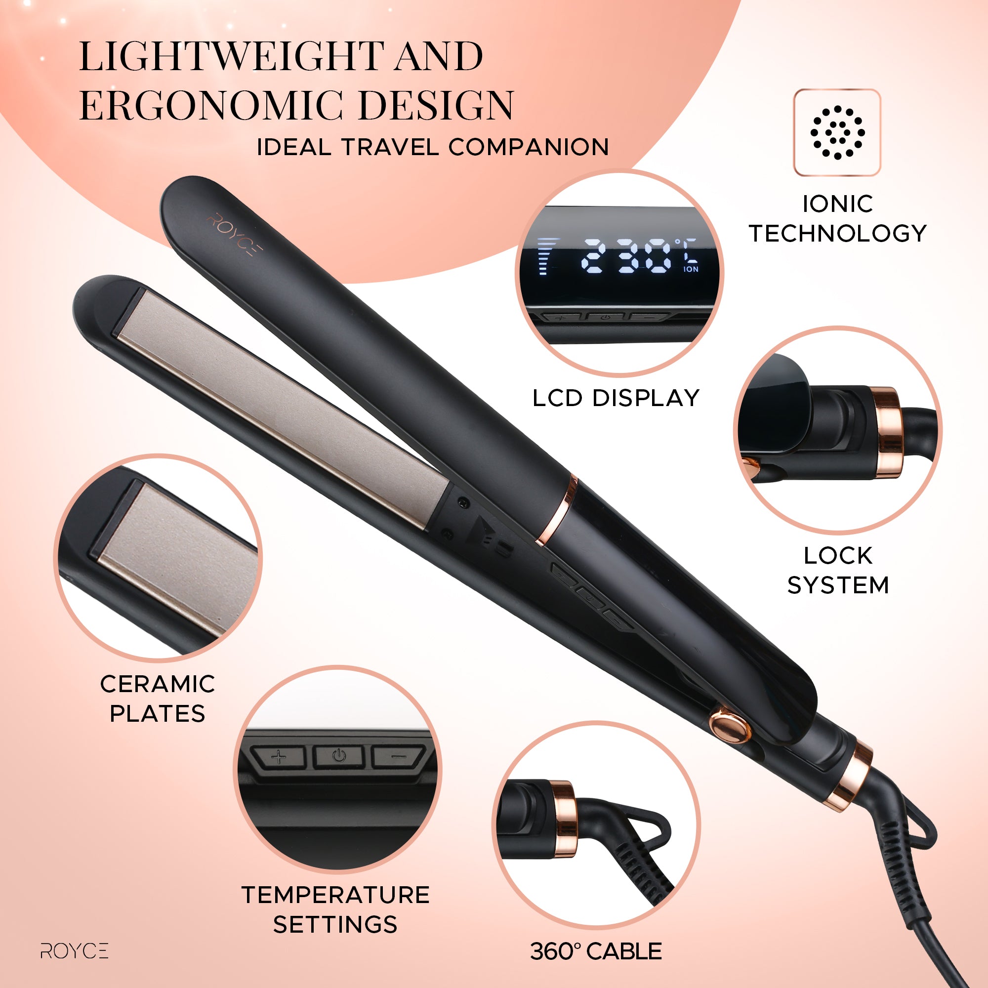 Royce 2 in 1 ProStyle Straightener